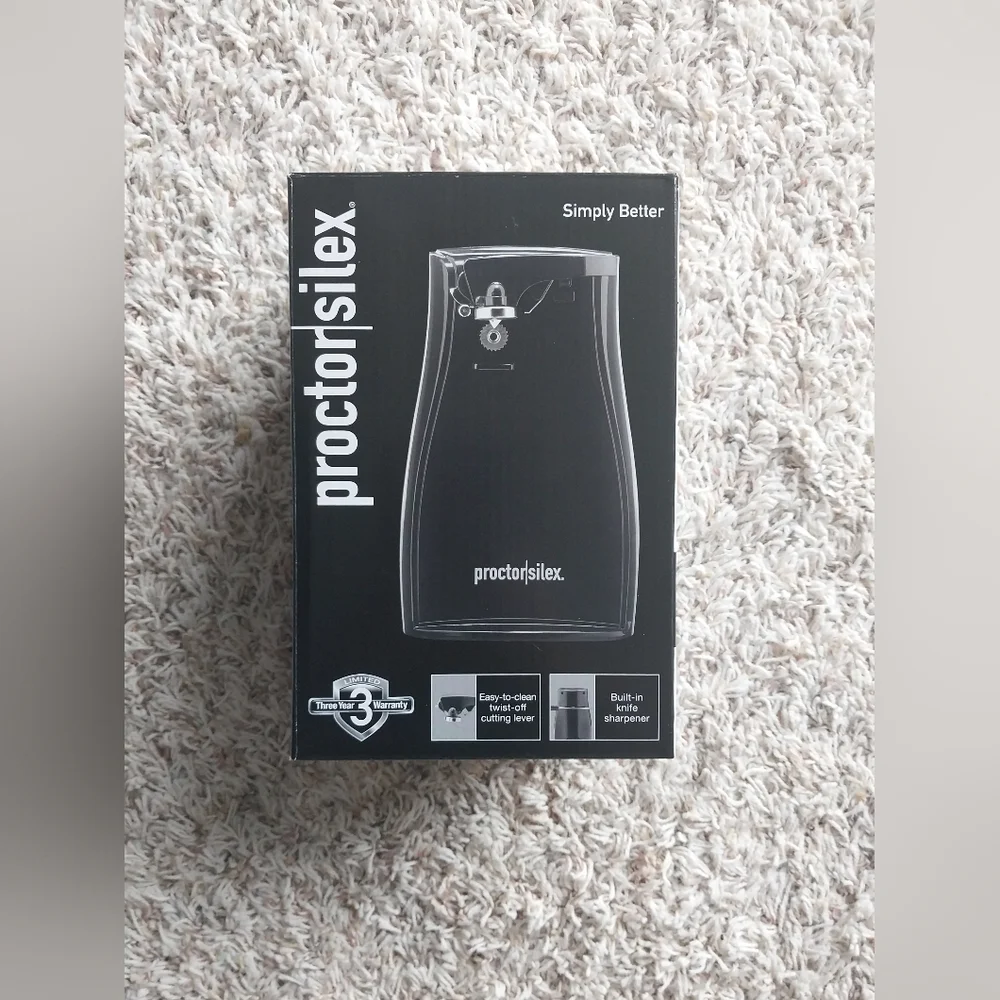 NIB Proctor Silex Electric Can Opener 75217G in Black - Picture 2 of 2